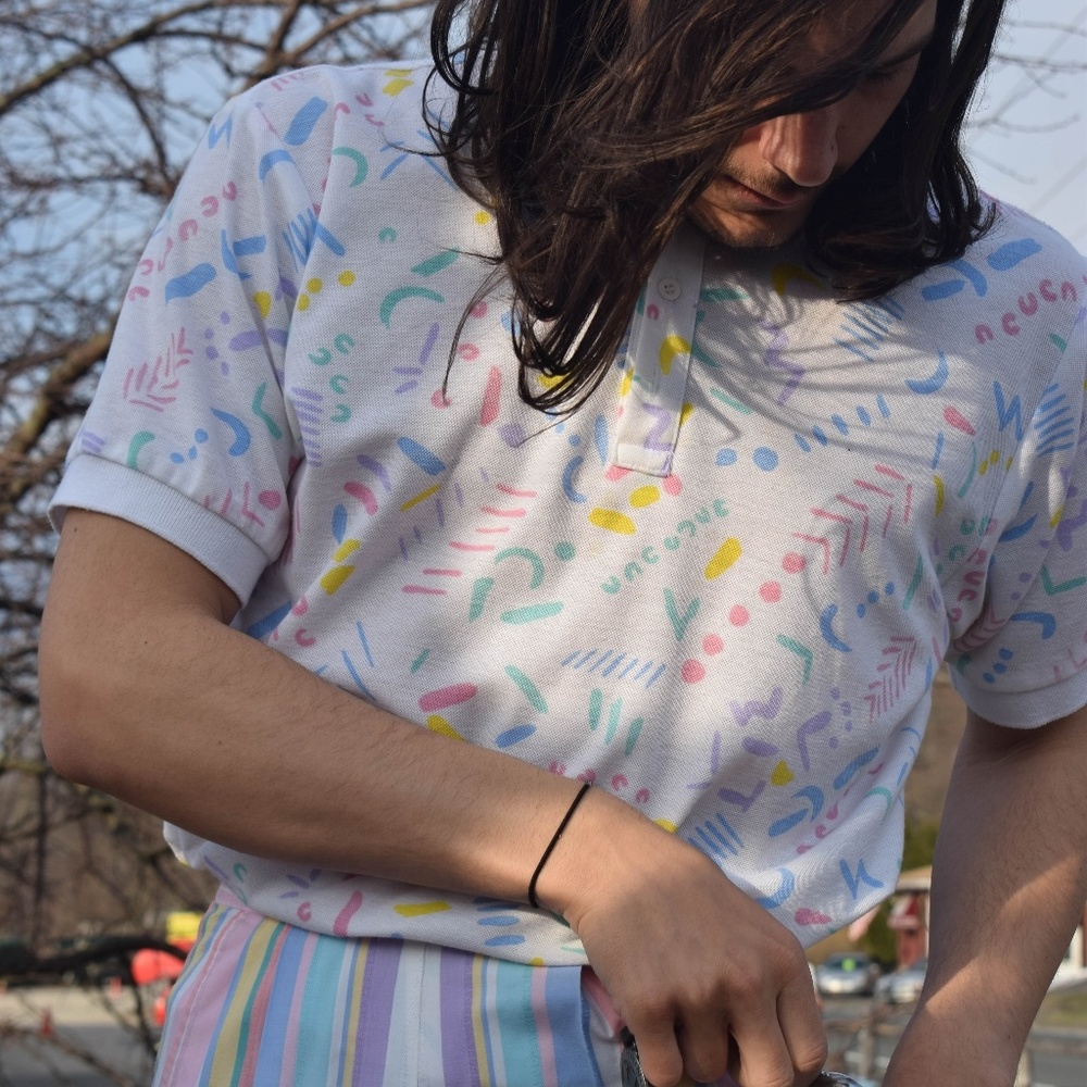 Pastel Elan Barco Polo - Size M (Vintage)